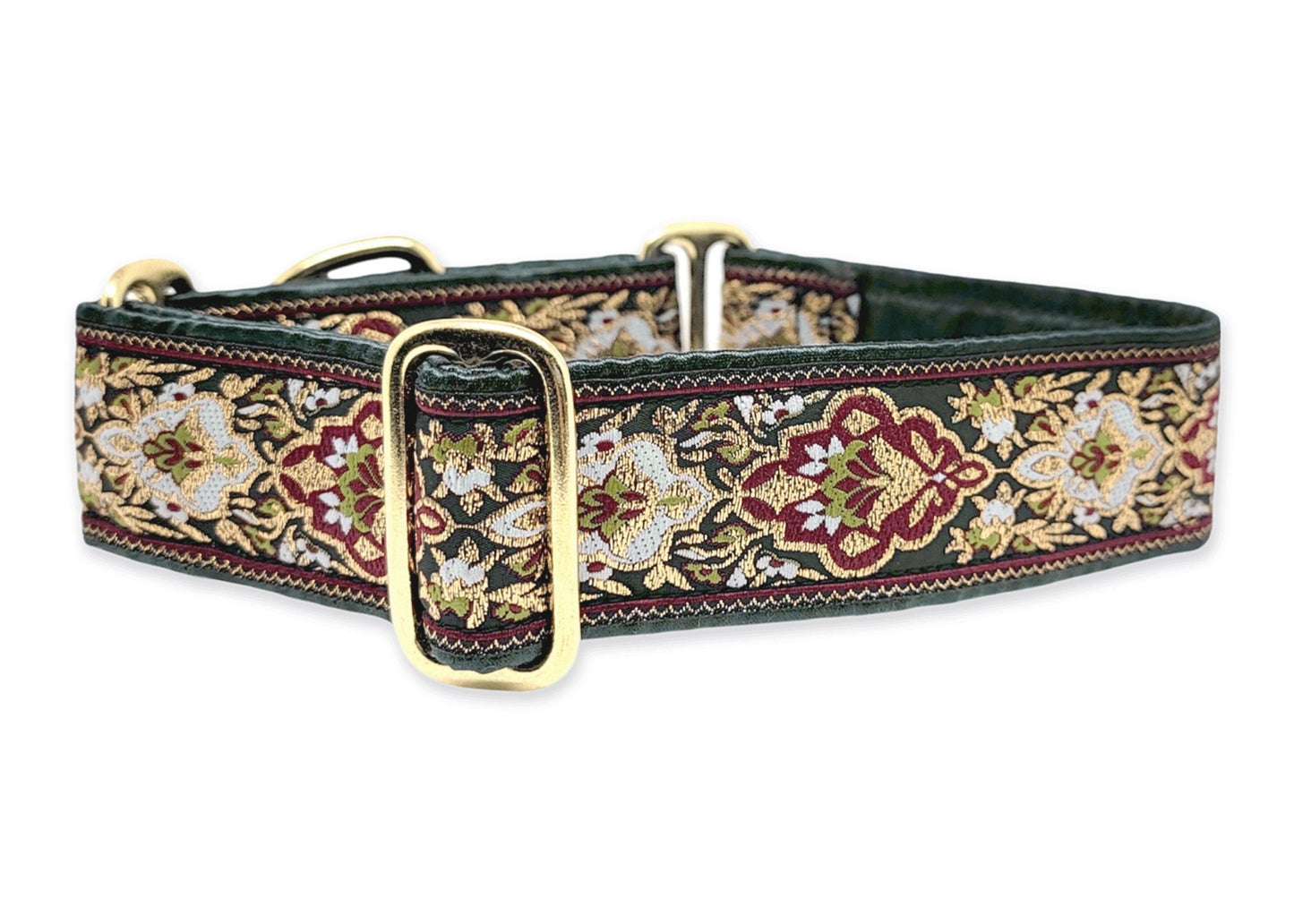 1.5 Inch Wide Green Salzburg Dog Collar by The Hound Haberdashery
