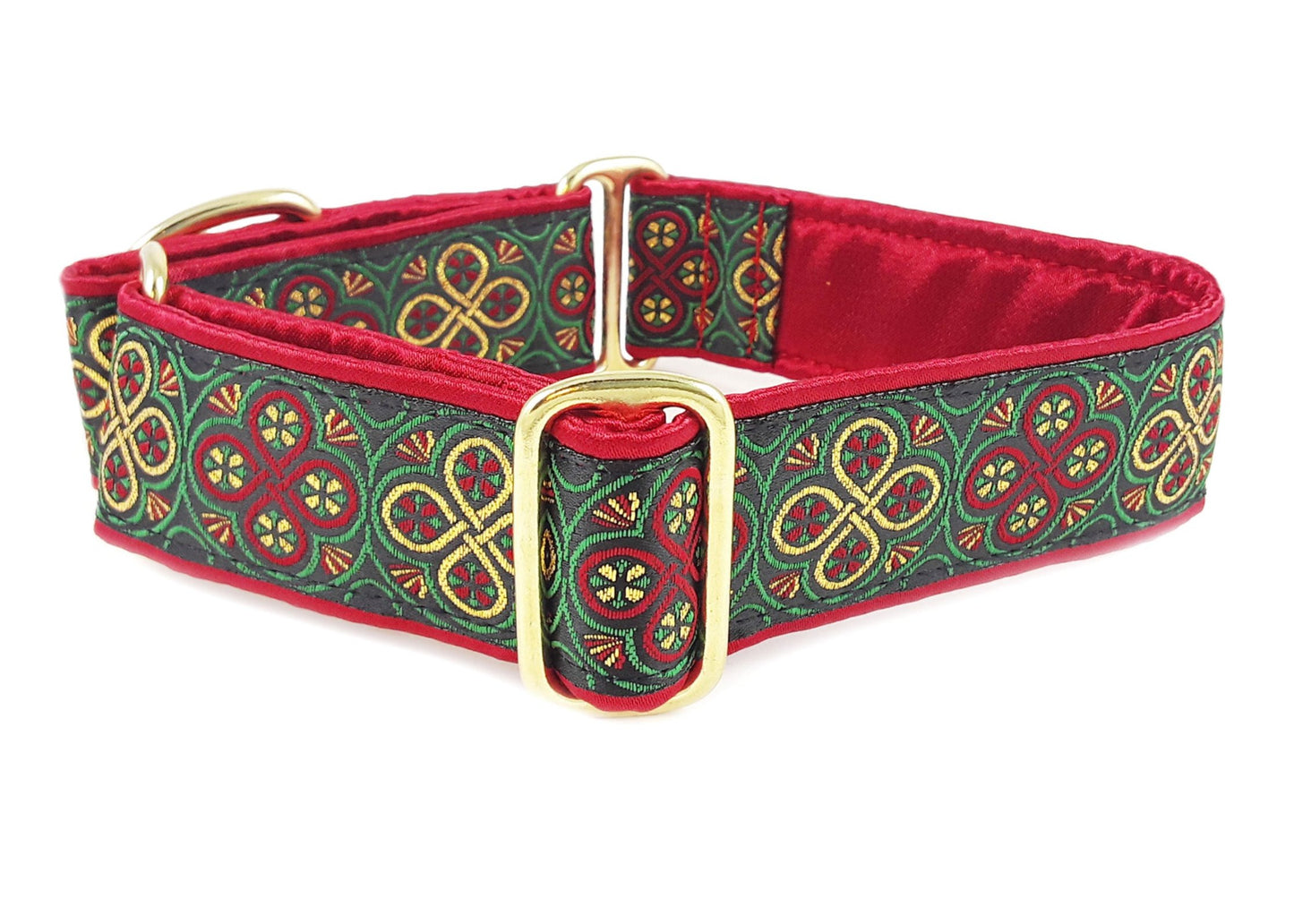 1.5 Inch Wide Christmas Blarney Dog Collar by The Hound Haberdashery