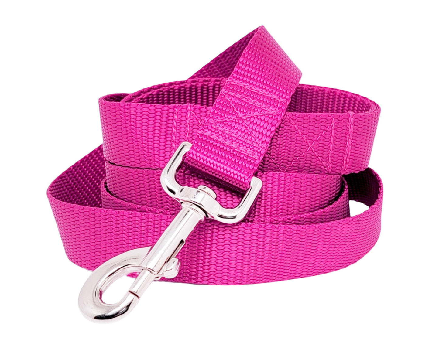 Hot Pink Nylon Dog Leash by The Hound Haberdashery