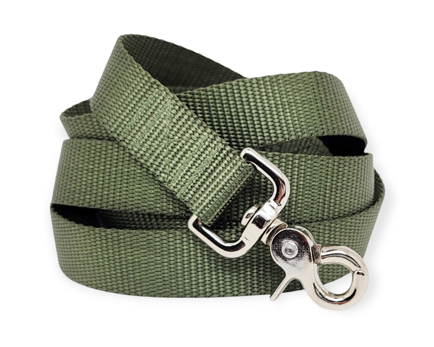 Olive Green Nylon Dog Leash by The Hound Haberdashery