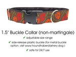 Load image into Gallery viewer, Valencia Floral Vines - Martingale Dog Collar or Buckle Dog Collar - 1.5&quot; Width
