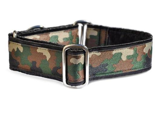 1.5 Inch Wide Camo Dog Collar by The Hound Haberdashery