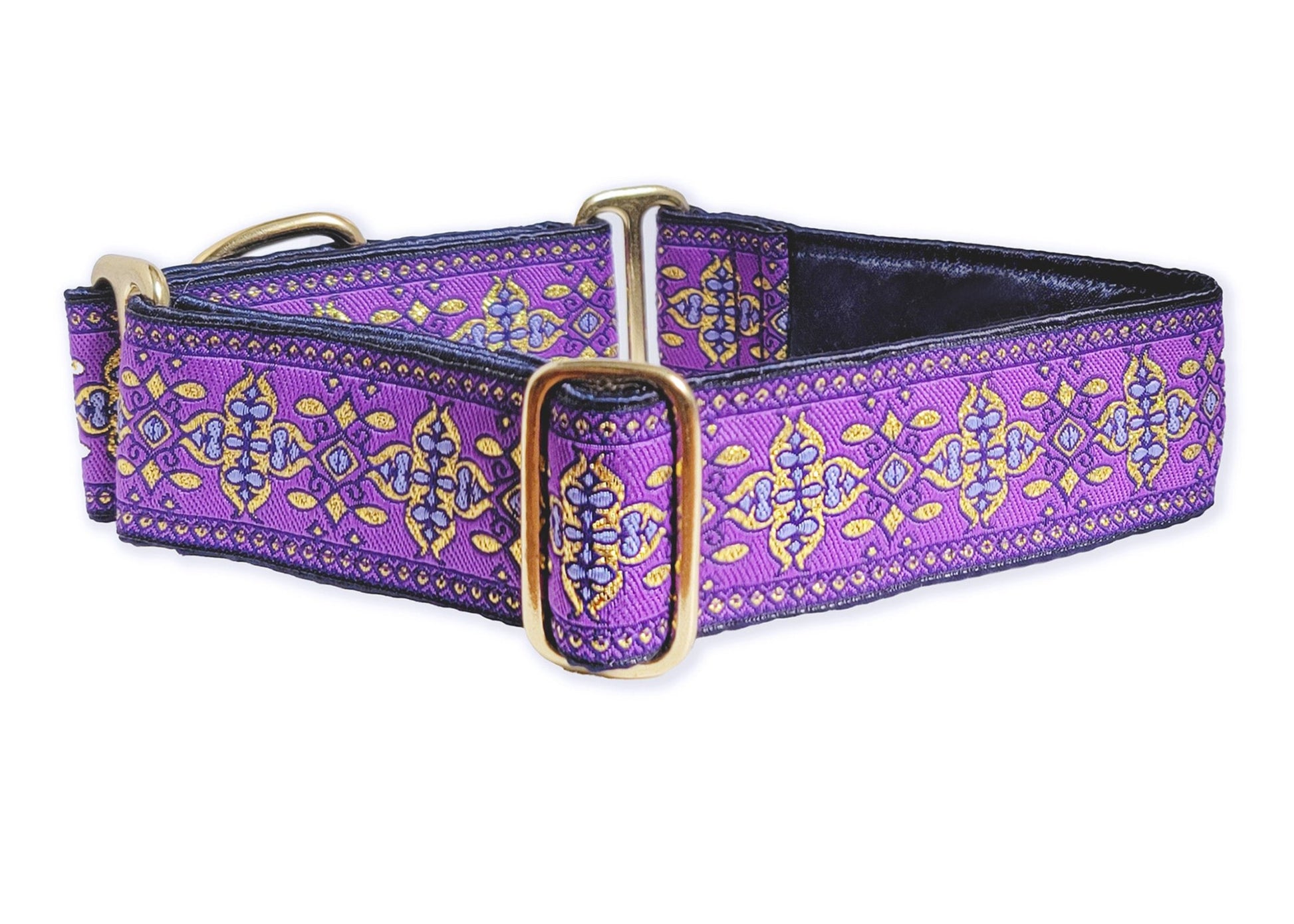 1.5 Inch Wide Purple Cashel Dog Collar by The Hound Haberdashery