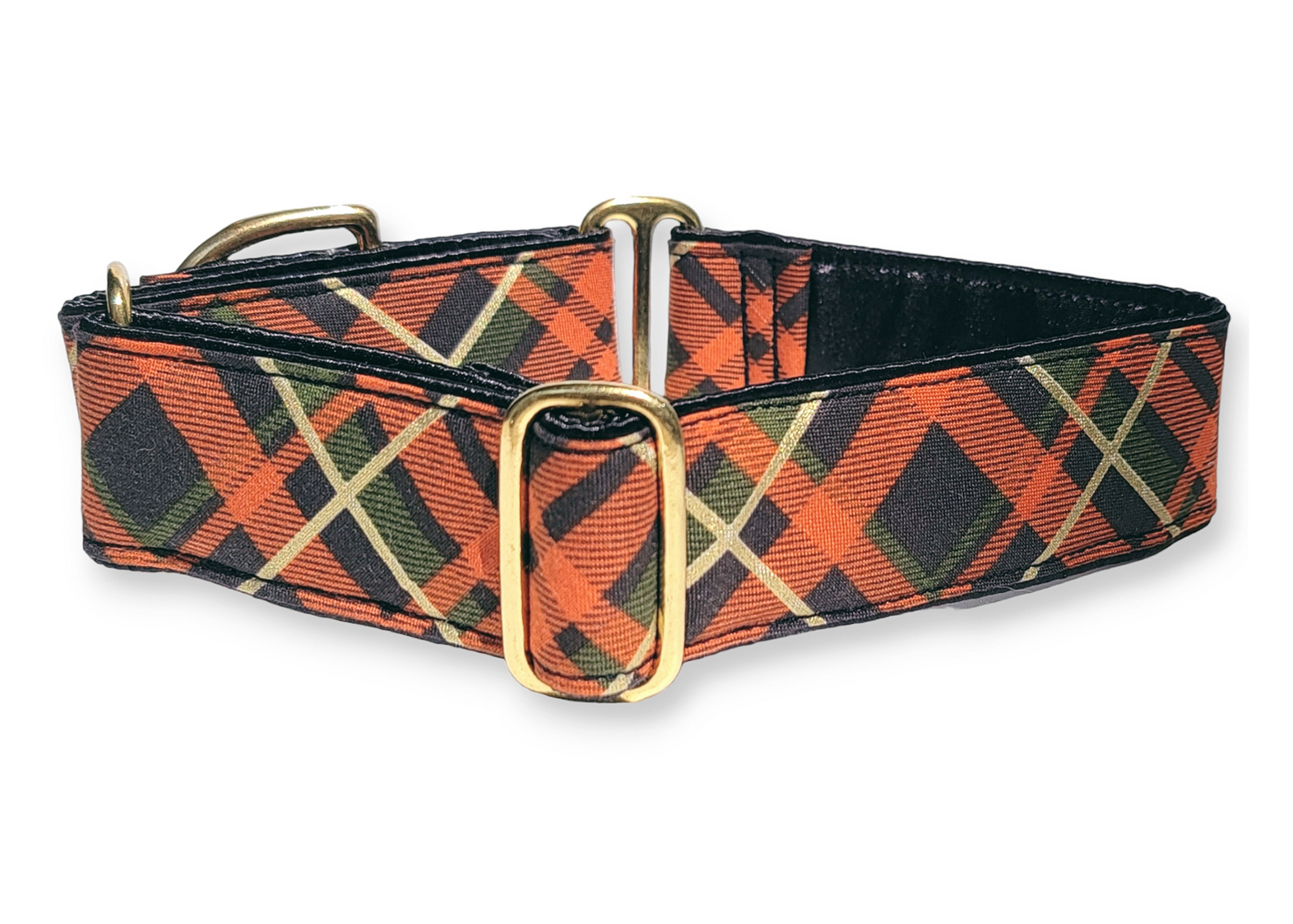 1.5 Inch Wide Fall Plaid Dog Collar by The Hound Haberdashery