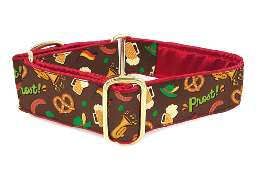 1.5 Inch Wide Oktoberfest Martingale Dog Collar by The Hound Haberdashery