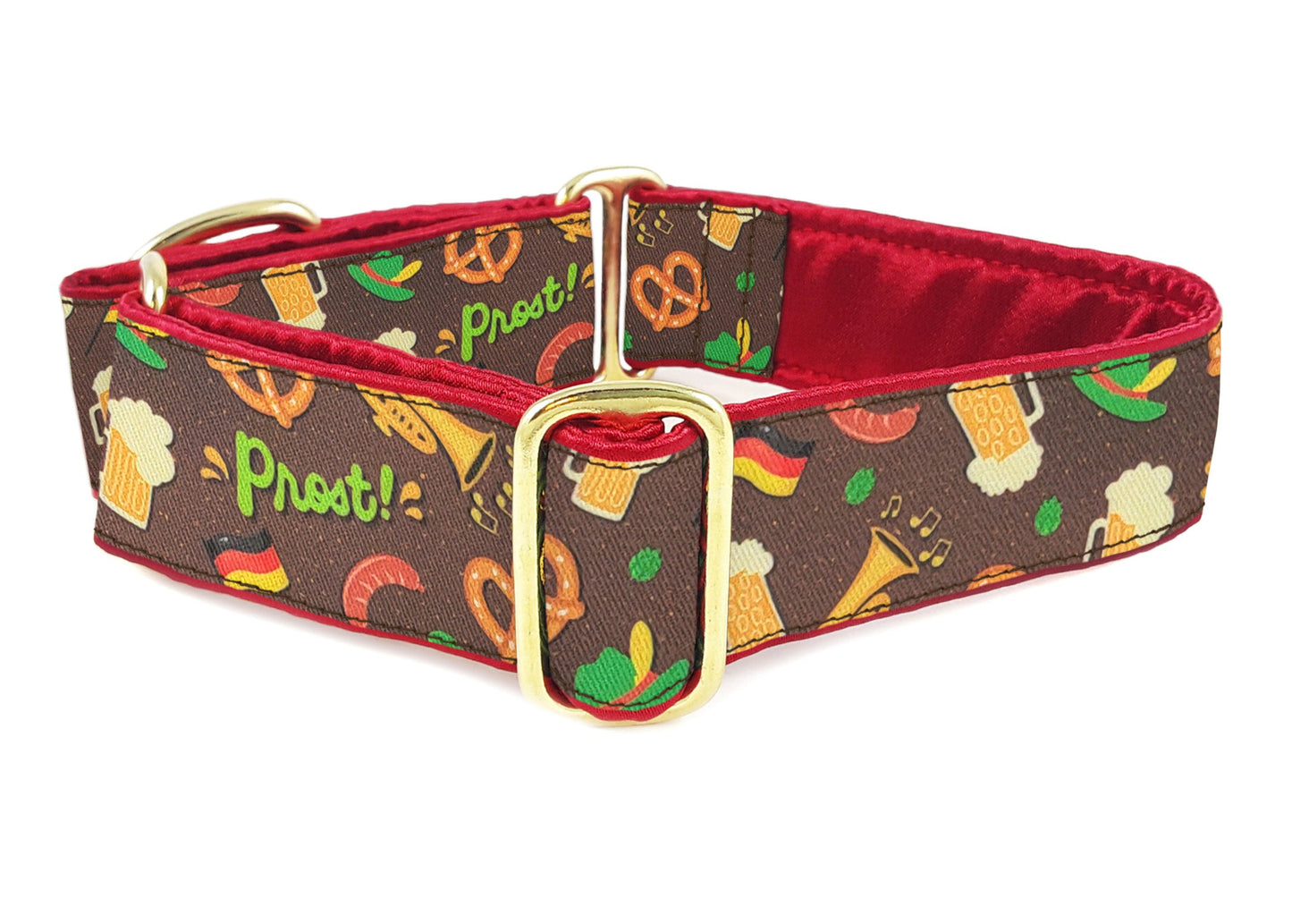 Image of the Oktoberfest 1.5 Inch Martingale Dog Collar by The Hound Haberdashery