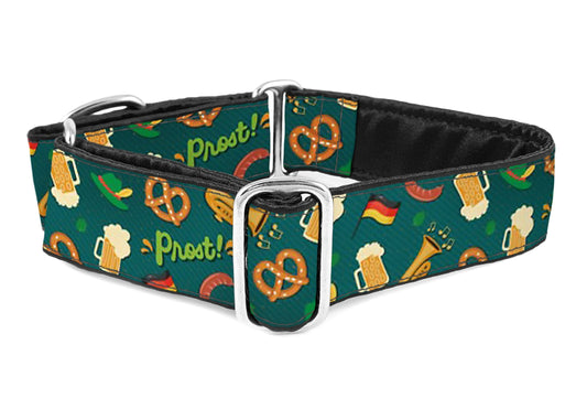 1.5 Inch Wide Oktoberfest Martingale Dog Collar by The Hound Haberdashery