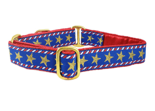 1 Inch Wide Stars & Stripes Dog Collar by The Hound Haberdashery