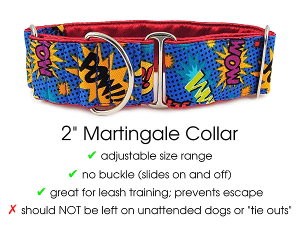 superhero comic martingale dog collar