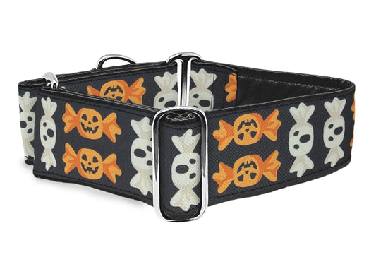 2 Inch Wide Halloween Candies Martingale Dog Collar by The Hound Haberdashery