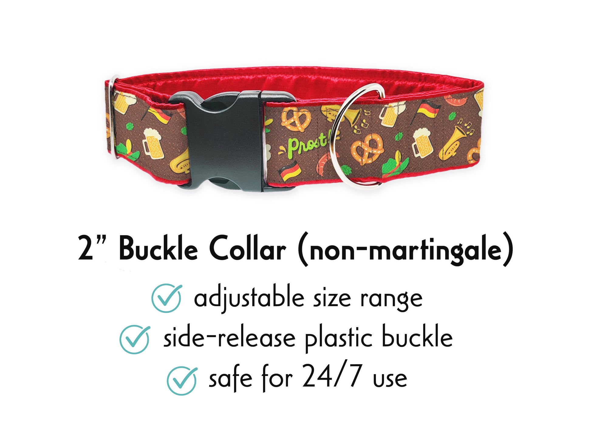 Image of the Oktoberfest 2 Inch Buckle Dog Collar by The Hound Haberdashery