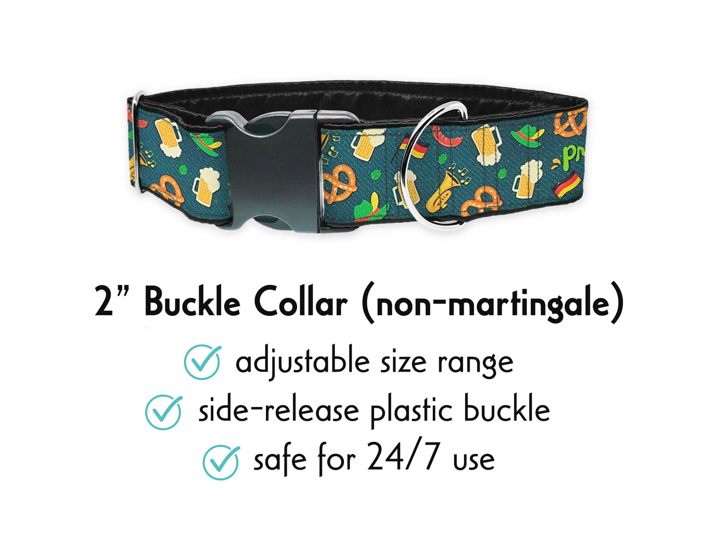 Image of the Oktoberfest 2 Inch Buckle Dog Collar by The Hound Haberdashery