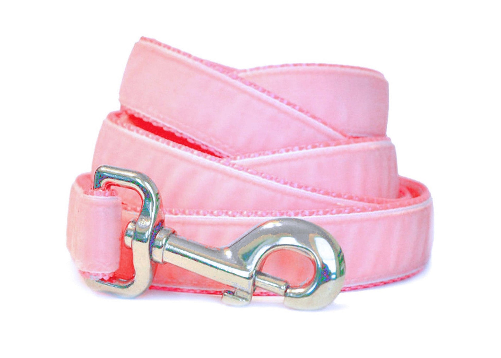 Pink Velvet Dog Leash by The Hound Haberdashery