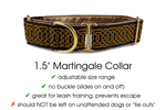 Load image into Gallery viewer, Wexford Jacquard in Gold &amp; Black - Martingale Dog Collar or Buckle Dog Collar - 1.5&quot; Width - The Hound Haberdashery
