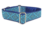 Load image into Gallery viewer, Capri in Blue - Martingale Dog Collar or Buckle Dog Collar - 1.5&quot; Width - The Hound Haberdashery
