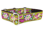 Load image into Gallery viewer, The Hound Haberdashery Collar Cheery Chipmunk Jacquard in Olive - Martingale Dog Collar or Buckle Dog Collar - 1.5&quot; Width
