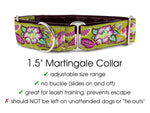 Load image into Gallery viewer, The Hound Haberdashery Collar Cheery Chipmunk Jacquard in Olive - Martingale Dog Collar or Buckle Dog Collar - 1.5&quot; Width
