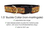 Load image into Gallery viewer, Nobility in Orange - Martingale Dog Collar or Buckle Dog Collar - 1.5&quot; Width - The Hound Haberdashery
