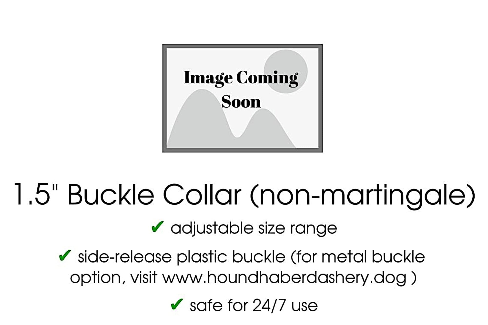 The Hound Haberdashery Collar Arizona in Blue - Martingale Dog Collar or Buckle Dog Collar - 1.5" Width