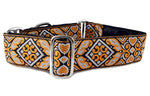 Load image into Gallery viewer, The Hound Haberdashery Collar Cologne in Gray &amp; Old Gold (Non-Metallic) - Martingale Dog Collar or Buckle Dog Collar - 1.5&quot; Width
