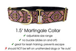 Load image into Gallery viewer, The Hound Haberdashery Collar Cologne in Pink &amp; Old Gold (Non-Metallic) - Martingale Dog Collar or Buckle Dog Collar - 1.5&quot; Width
