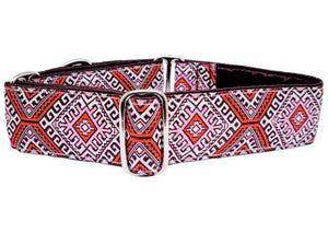 The Hound Haberdashery Collar Arizona in Orange - Martingale Dog Collar or Buckle Dog Collar - 1.5" Width