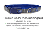 Load image into Gallery viewer, The Hound Haberdashery Collar Corinth - Martingale Dog Collar or Buckle Dog Collar - 1&quot; Width
