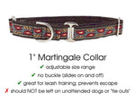 Load image into Gallery viewer, The Hound Haberdashery Collar Paisley Mosaic Vines Jacquard - Martingale Dog Collar or Buckle Dog Collar - 1&quot; Width
