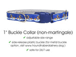 Load image into Gallery viewer, The Hound Haberdashery Collar Christmas Reindeer - Martingale Dog Collar or Buckle Dog Collar - 1&quot; Width
