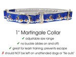 Load image into Gallery viewer, The Hound Haberdashery Collar Christmas Reindeer - Martingale Dog Collar or Buckle Dog Collar - 1&quot; Width
