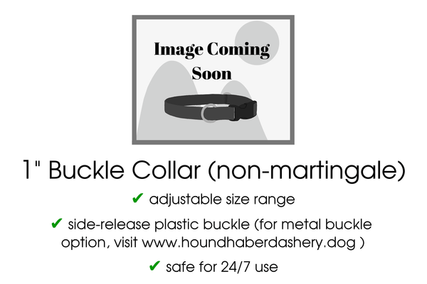 The Hound Haberdashery Collar Wicklow Jacquard - Martingale Dog Collar or Buckle Dog Collar - 1" Width