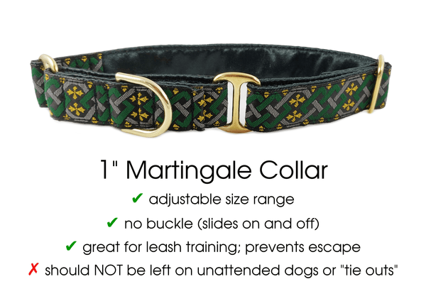 The Hound Haberdashery Collar Wicklow Jacquard - Martingale Dog Collar or Buckle Dog Collar - 1" Width