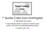 Load image into Gallery viewer, The Hound Haberdashery Collar Lotus Bee in Goldenrod &amp; Pink - Martingale Dog Collar or Buckle Dog Collar - 1&quot; Width
