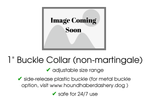 Load image into Gallery viewer, Exeter Jacquard in Gray &amp; Gold - Martingale Dog Collar or Buckle Dog Collar - 1&quot; Width - The Hound Haberdashery
