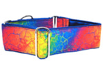 Load image into Gallery viewer, The Hound Haberdashery Collar 80s Retro Tie Dye - Martingale Dog Collar or Buckle Dog Collar - 2&quot; Width
