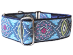 Load image into Gallery viewer, The Hound Haberdashery Collar Kaleidoscope in Gray - Martingale Dog Collar or Buckle Dog Collar - 2&quot; Width

