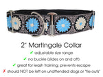 Load image into Gallery viewer, The Hound Haberdashery Collar Daisy Chains in Baby Blue - Martingale Dog Collar or Buckle Dog Collar - 2&quot; Width
