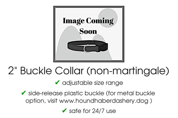 The Hound Haberdashery Collar Midsummer Night's Dream Jacquard - Martingale Dog Collar or Buckle Dog Collar - 2" Width