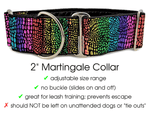 Load image into Gallery viewer, The Hound Haberdashery Collar Rainbow Sparkle - Martingale Dog Collar or Buckle Dog Collar - 2&quot; Width
