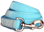 Load image into Gallery viewer, The Hound Haberdashery Baby Blue Velvet Dog Leash
