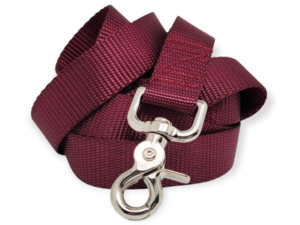 The Hound Haberdashery Leash Burgundy Nylon Dog Leash