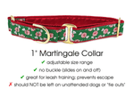 Load image into Gallery viewer, Christmas Peppermint Jacquard - Martingale Dog Collar or Buckle Dog Collar - 1&quot; Width - The Hound Haberdashery
