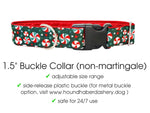 Load image into Gallery viewer, The Hound Haberdashery Collar Christmas Peppermints- Martingale Dog Collar or Buckle Dog Collar - 1.5&quot; &amp; 2&quot; Widths
