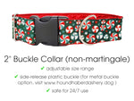 Load image into Gallery viewer, The Hound Haberdashery Collar Christmas Peppermints- Martingale Dog Collar or Buckle Dog Collar - 1.5&quot; &amp; 2&quot; Widths
