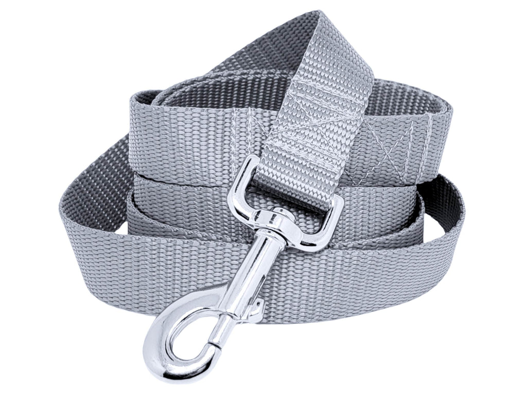 The Hound Haberdashery Leash Gray Nylon Dog Leash