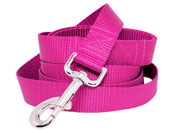 The Hound Haberdashery Leash Hot Pink Nylon Dog Leash