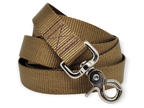 The Hound Haberdashery Leash Light Brown Nylon Dog Leash