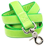 Load image into Gallery viewer, The Hound Haberdashery Lime Green Velvet Dog Leash
