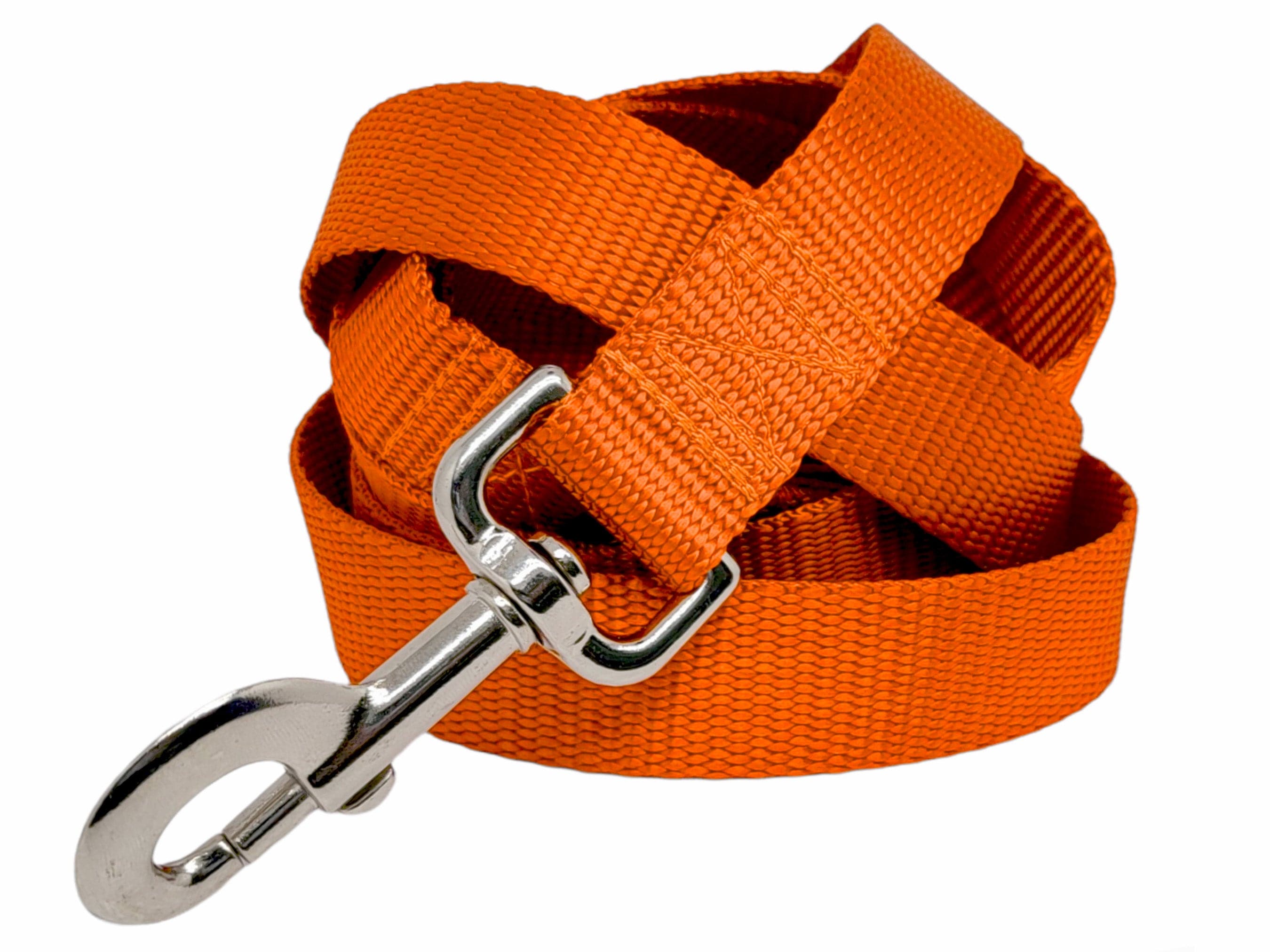 The Hound Haberdashery Leash Orange Nylon Dog Leash