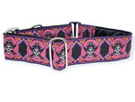 Load image into Gallery viewer, The Hound Haberdashery Collar Pirates in Pink- Martingale Dog Collar or Buckle Dog Collar - 1.5&quot; Width
